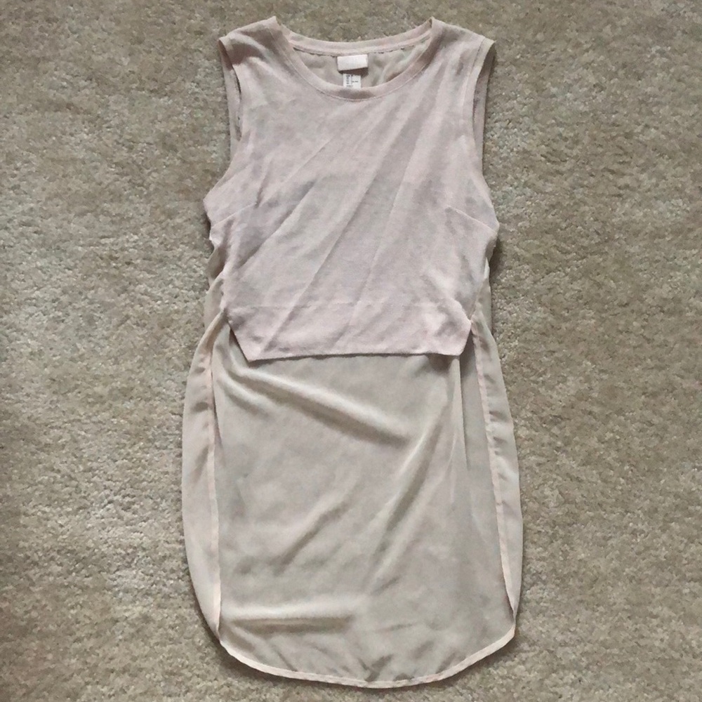 H&M Beige High-Low Crop Top